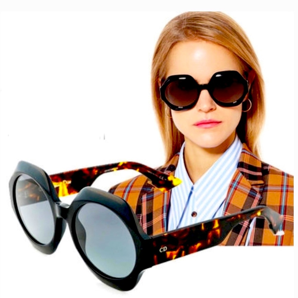 Dior Spirit 1 Sunglasses Black & Brown Tortoise Shell